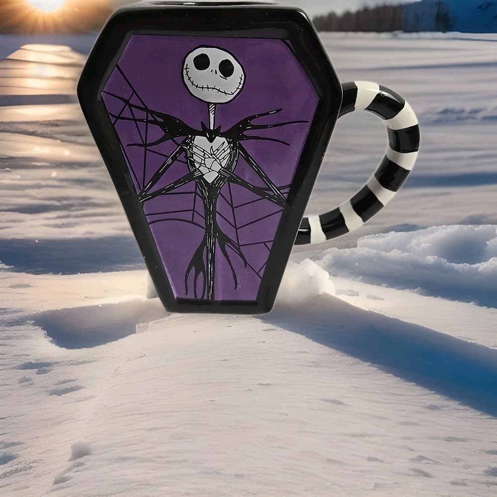 Disney Tim Burton's Nightmare Before Christmas Jack Skellington Coffin Mug 20oz